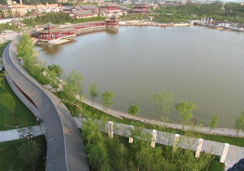 大唐芙蓉園勘察及湖底強(qiáng)夯試夯檢測(cè)